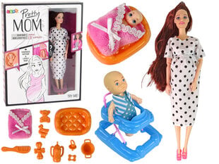 Nėščios lėlės balta suknele ir aksesuarų rinkinys kaina ir informacija | Žaislai mergaitėms | pigu.lt