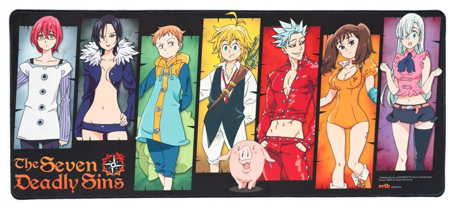 Pelės kilimėlis XXL Seven Deadly Sins, 80 x 35 cm цена и информация | Pelės | pigu.lt