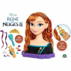 Lėlės galva šukuosenoms Disney Frozen 2 Anna kaina ir informacija | Lavinamieji žaislai | pigu.lt