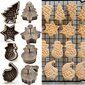 Kalėdinių sausainių formelių rinkinys, 4 vnt. kaina ir informacija | Kepimo indai, popierius, formos | pigu.lt