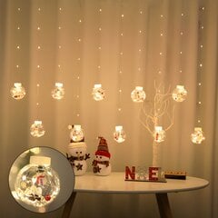 Рождественские гирлянды с 10 шарами и Рождественские украшения внутри шаров, 3м, 150 светодиодов, LIVMAN XZV-0603 цена и информация | Гирлянды | pigu.lt