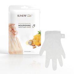 Glotninanti kaukė/pirštinės SUNEWmed+ Hand mask with sweet almond oil and royal jelly, 1 pora kaina ir informacija | Manikiūro, pedikiūro priemonės | pigu.lt