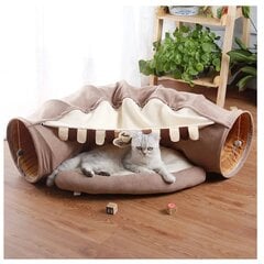 Складной туннель/кровать для кошек Cat toy (2 в 1) цена и информация | Игрушки для кошек | pigu.lt