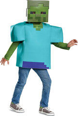 Karnavalinis kostiumas Karnavalinis kostiumas Minecraft Halloween Zombie, 1 vnt. kaina ir informacija | Karnavaliniai kostiumai | pigu.lt