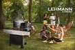 Dujinis grilis Lehmann Ohio, 128x50 cm, juodas цена и информация | Kepsninės, griliai | pigu.lt