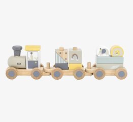 Medinis traukinukas - Gyvūnai, Tryco TR-303501 kaina ir informacija | Žaislai kūdikiams | pigu.lt
