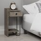 Naktinis staliukas Asir, 32x61x30cm, pilkas kaina ir informacija | Spintelės prie lovos | pigu.lt