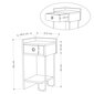 Naktinis staliukas Asir, 32x61x30cm, pilkas kaina ir informacija | Spintelės prie lovos | pigu.lt