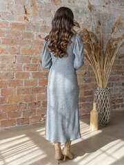 Длинное вязаное платье Lega SKZ168, серый цена и информация | Платья | pigu.lt