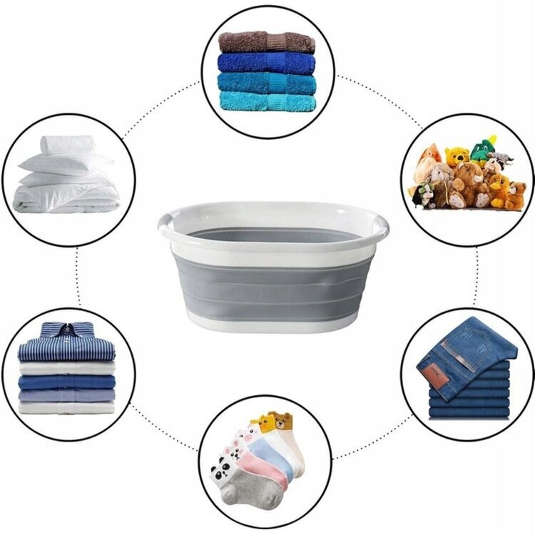 Gordon silikoninis sulankstomas skalbinių krepšelis, 25 L kaina ir informacija | Valymo reikmenys ir priedai | pigu.lt