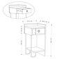 Naktinis staliukas Asir, 32x61x30cm, baltas kaina ir informacija | Spintelės prie lovos | pigu.lt