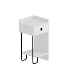 Naktinis staliukas Asir, 32x61x30cm, baltas kaina ir informacija | Spintelės prie lovos | pigu.lt