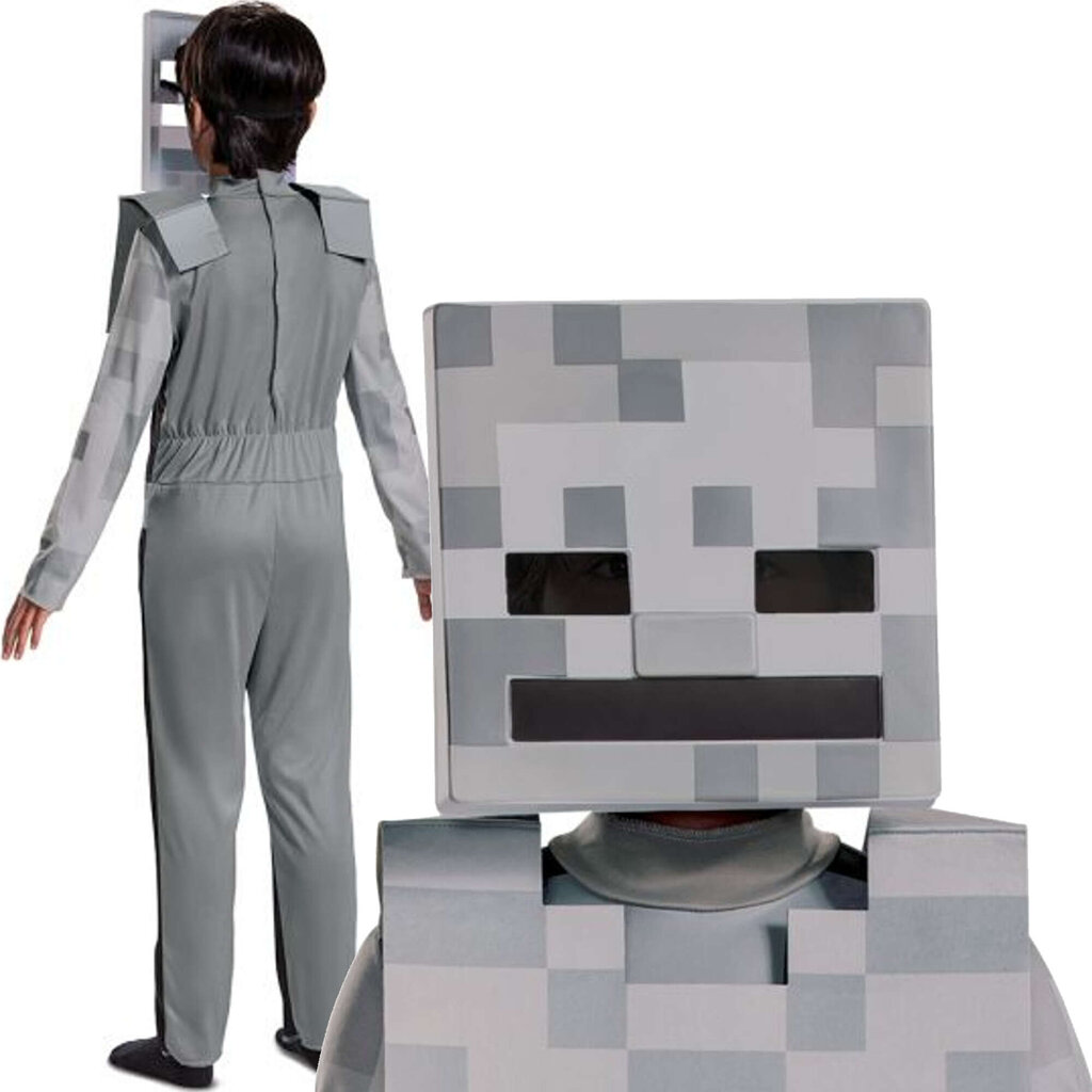 Karnavalinis kostiumas Karnavalinis kostiumas Minecraft Halloween Skeleton  White, 1 vnt. цена | pigu.lt