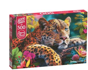 Dėlionė CherryPazzi Reclining Leopard 500 d. kaina ir informacija | Dėlionės (puzzle) | pigu.lt