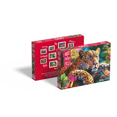 Dėlionė CherryPazzi Reclining Leopard 500 d. kaina ir informacija | Dėlionės (puzzle) | pigu.lt