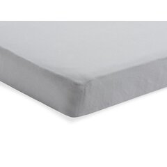 Paklodė su guma Soft grey, 40 x 80/90 cm цена и информация | Простыни | pigu.lt