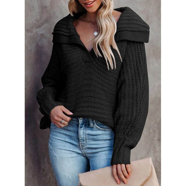 Megztinis moterims Gosopin, juodas цена и информация | Megztiniai moterims | pigu.lt