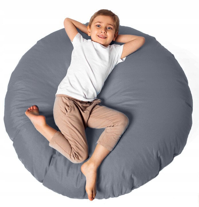 Sėdmaišis 2in1 Bean Bag Cocoon 2in1 LuX Premium, pilkas kaina ir informacija | Vaikiški sėdmaišiai, foteliai, pufai | pigu.lt