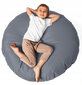 Sėdmaišis 2in1 Bean Bag Cocoon 2in1 LuX Premium, pilkas kaina ir informacija | Vaikiški sėdmaišiai, foteliai, pufai | pigu.lt