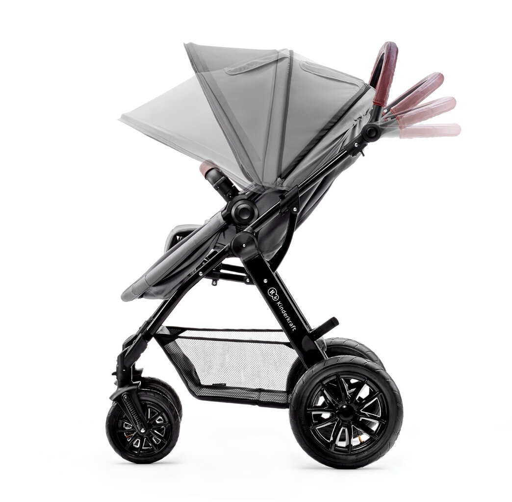 Kinderkraft universalus vežimėlis Moov Mink Pro 3in1, Grey kaina ir informacija | Vežimėliai | pigu.lt