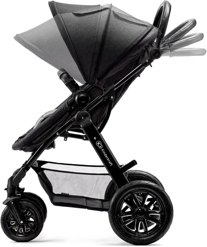 Kinderkraft universalus vežimėlis Moov Mink Pro 3in1, Black цена и информация | Vežimėliai | pigu.lt