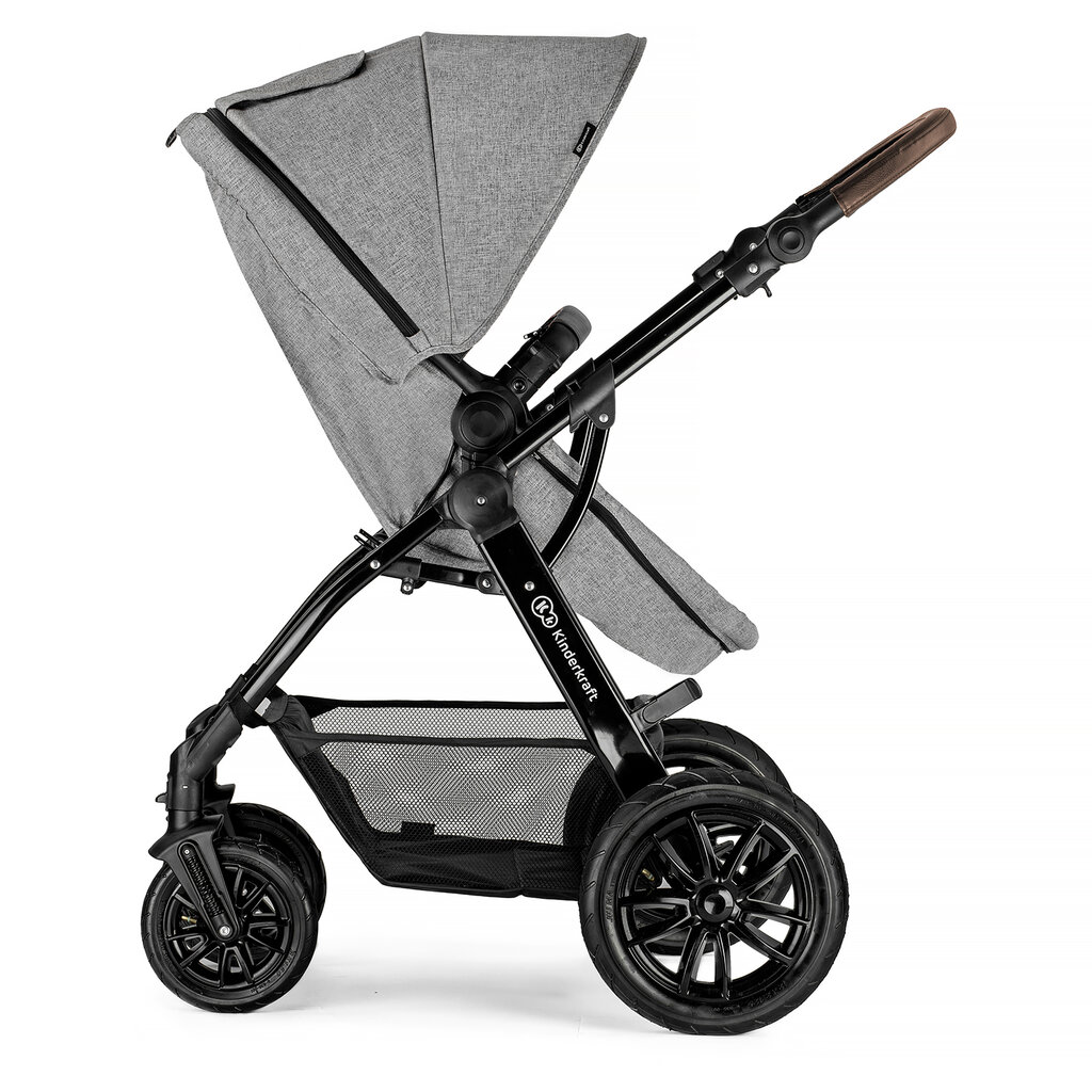 Kinderkraft universalus vežimėlis Moov Mink Pro 3in1, Grey Melange kaina ir informacija | Vežimėliai | pigu.lt