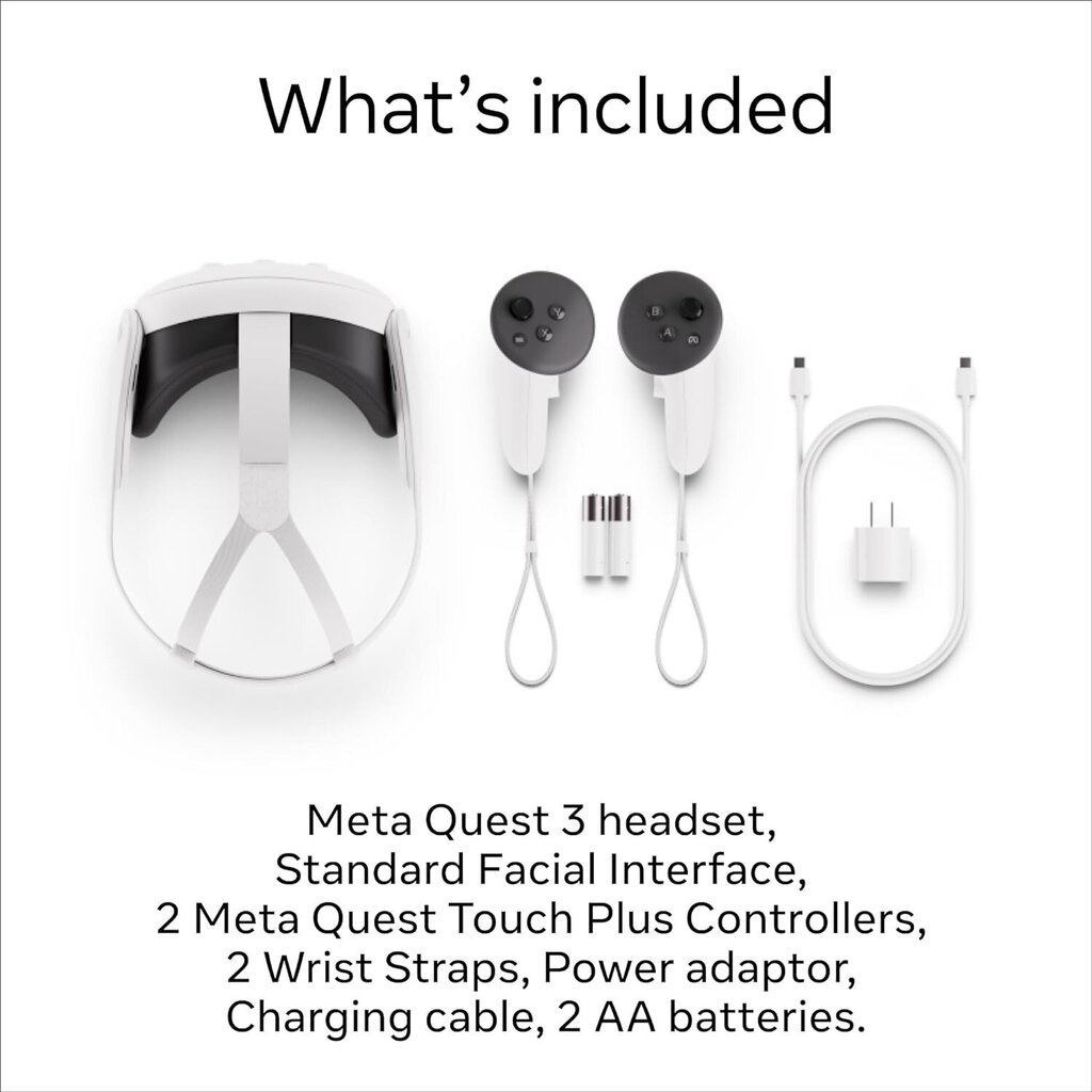 Meta Quest 3 All-in-one VR – 512 GB kaina ir informacija | Virtualios realybės akiniai | pigu.lt