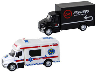 Žaislinių sunkvežimių rinkinys su priedais LeanToys kaina ir informacija | Žaislai berniukams | pigu.lt