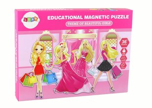 Magnetinė dėlionė su lėlės motyvais Lean Toys kaina ir informacija | Dėlionės (puzzle) | pigu.lt