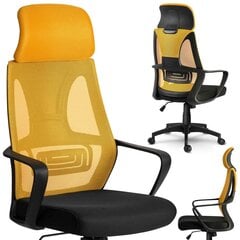Biuro kėdė Prague, geltona kaina ir informacija | Biuro kėdės | pigu.lt