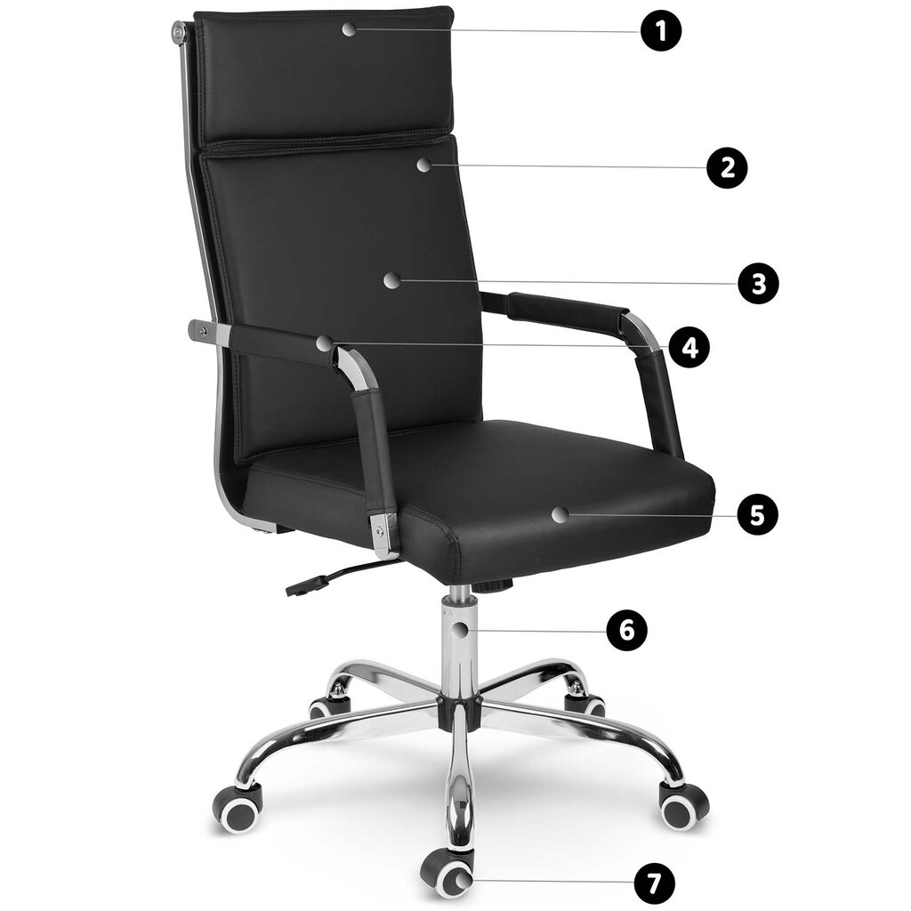 Biuro kėdė Koiba, juoda kaina ir informacija | Biuro kėdės | pigu.lt