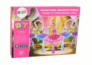 Magnetinė dėlionė Lean Toys Balerinos kaina ir informacija | Dėlionės (puzzle) | pigu.lt