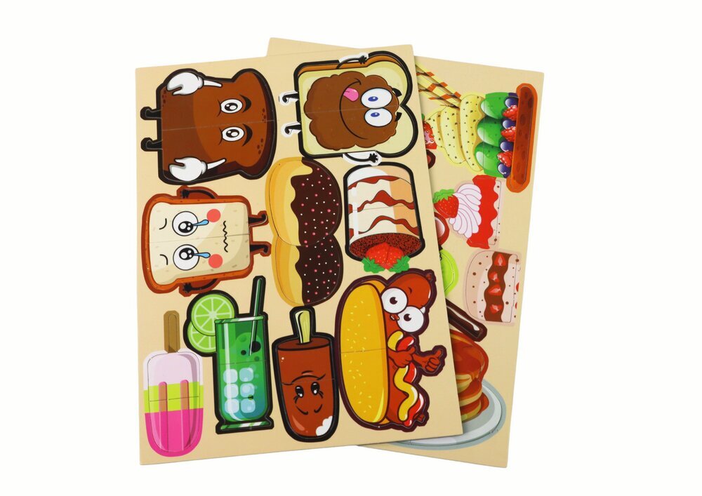 Magnetinė dėlionė Lean Toys Maisto produktai kaina ir informacija | Dėlionės (puzzle) | pigu.lt