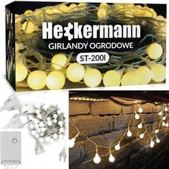 Lauko girlianda Heckermann 100 LED, 200 cm kaina ir informacija | Girliandos | pigu.lt