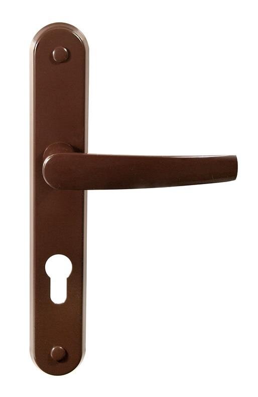 Lauko durų rankena Barcz Beta, dažyta ruda spalva kaina ir informacija | Durų rankenos | pigu.lt