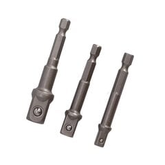 Adapteriai DRAUMET1/4 "HEX į 1/2, 3/8, 1/4" цена и информация | Механические инструменты | pigu.lt