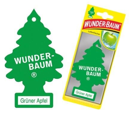 Automobilių oro gaiviklis Wunder-Baum Green Apple, 1 Vnt. kaina ir informacija | Salono oro gaivikliai | pigu.lt