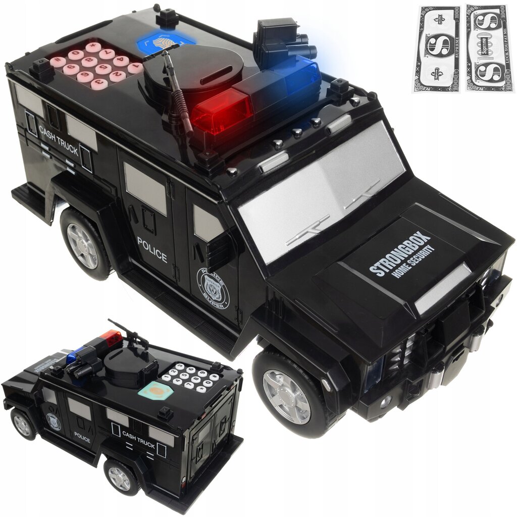 Policijos automobilis-taupyklė 28x15x13cm kaina ir informacija | Originalios taupyklės | pigu.lt