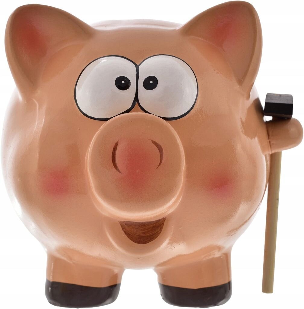 Keramikinė kiaulė taupyklė su plaktuku 28x21x19cm kaina ir informacija | Originalios taupyklės | pigu.lt