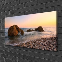 Reprodukcija Roko akmenys jūros kraštovaizdis kaina ir informacija | Reprodukcijos, paveikslai | pigu.lt