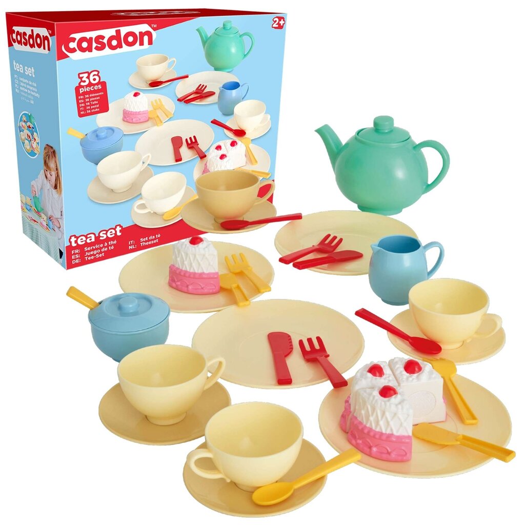Vaikiškas arbatos rinkinys Casdon, 36 vnt. kaina ir informacija | Žaislai mergaitėms | pigu.lt