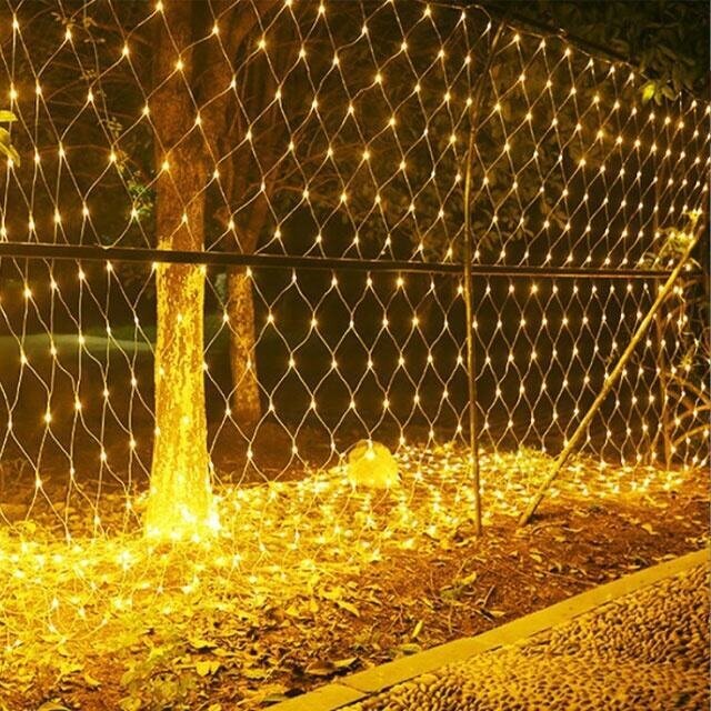 Kalėdinis tinklelis 1,5mx1,5m, 96 LED, LIVMAN YN-401 kaina ir informacija | Girliandos | pigu.lt