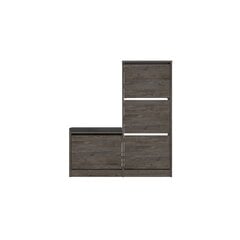Spinta Asir, 105x118,5x26cm, ruda kaina ir informacija | Batų spintelės, lentynos ir suolai | pigu.lt