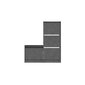 Spinta Asir, 105x118,5x26cm, pilka kaina ir informacija | Batų spintelės, lentynos ir suolai | pigu.lt