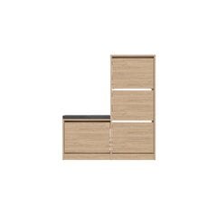 Spinta Asir, 105x118,5x26cm, šviesiai smėlio spalvos kaina ir informacija | Batų spintelės, lentynos ir suolai | pigu.lt