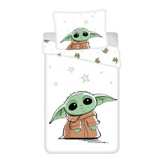 Комплект детского постельного белья Star Wars Baby Yoda, 140х200 см, из 2 частей цена и информация | Детское постельное бельё | pigu.lt