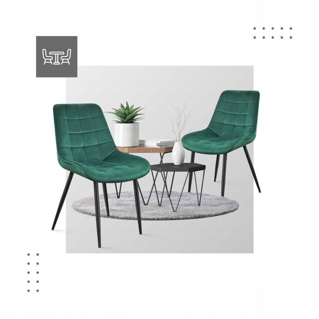 Kėdė Mark Adler Prince, žalia kaina ir informacija | Virtuvės ir valgomojo kėdės | pigu.lt