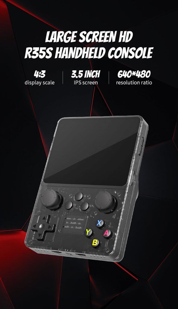 Retro mini konsolė HappyJoe R35S, 64GB kaina ir informacija | Žaidimų konsolės | pigu.lt