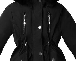 Зимняя куртка для девочки, черная цена и информация | Куртки, пальто для девочек | pigu.lt