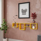 Sieninė lentyna Asir, 120x32x17cm, geltona kaina ir informacija | Lentynos | pigu.lt